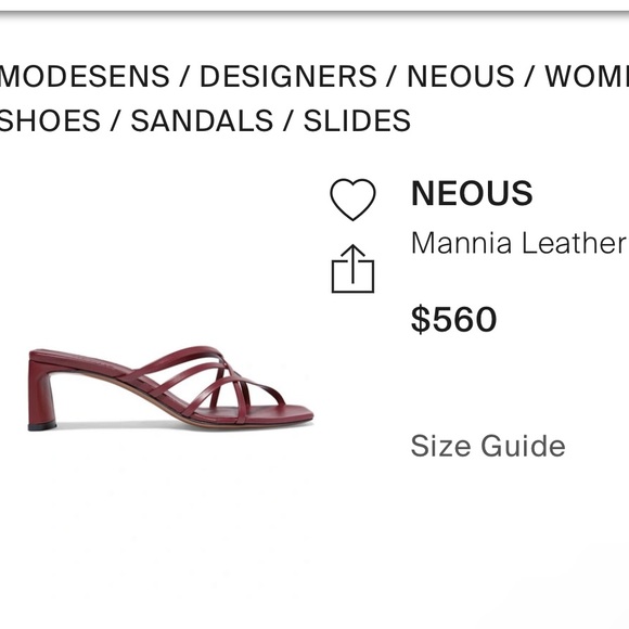 NEOUS Mannia Leather Strappy Heel Sandals EU size
40.5 US 10 $500. - Picture 16 of 16